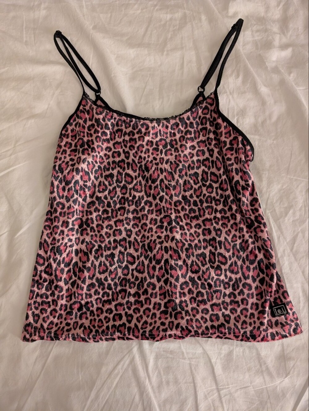 Y2K Velvet Pink Leopard Print Cami